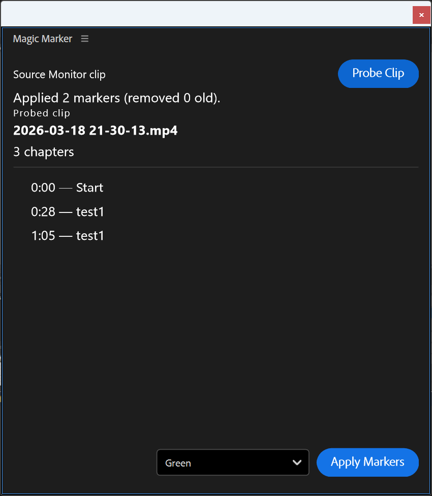 Step 6: Click 'Apply Markers' to add all markers to your clip