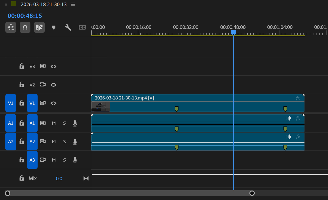 Step 7: Close the panel and add your clip to the sequence - your markers are now ready for editing